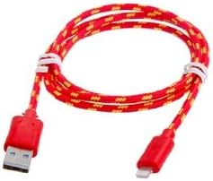 Delivery Time 20-30 Days 1.2 m Woven 8-Pin USB Charging Data Cable for iPhone 5S/5/5C, iPad Air, iPad Mini (Red)