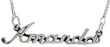 Sterling Silver  AMANDA  Name pendant