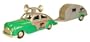 Advertising Sedan & Teardrop Trailer - American Dimestore 1/43rd Scale Nostalgic Model