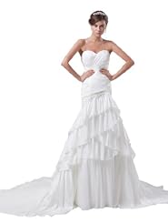 Strapless Mermaid Lace-Up Ruched Beaded  Applique Sequined Taffeta Sweetheart  Dress With Ruffles