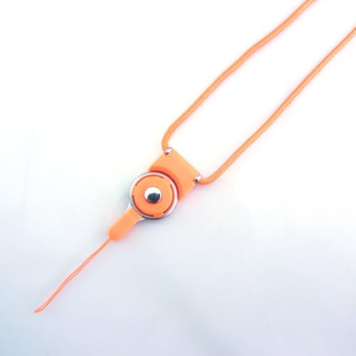 Elepromo Fashionable 19" Long /49cm Detachable Neck Strap Lanyard Braided Quick Release Lanyards with Swivel Clips and Hooks for Cell Phone Camera Name Badges, Id's, Key Rings-Orange