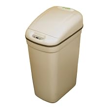 NST Nine Stars DZT-27-1GY Infrared Touchless Automatic Motion Sensor Lid Open Trash Can, Grey, 7.1-Gallon