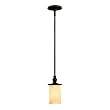 Westinghouse 69006 Hearthstone One-Light Mini Pendant, Burnished Bronze Patina Finish with Burnt Scavo Globe