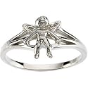PRE-HOLIDAY SALE!!! 10% OFF 14K White Gold Angel Chastity Ring