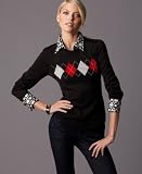 Tommy Hilfiger Alexis Long-Sleeved Argyle Sweater
