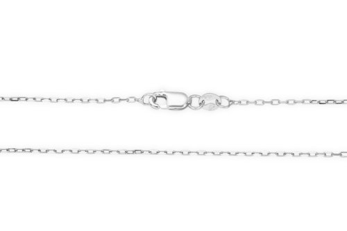 Miore Damen-Kette Panzer 0,7 mm 18 Karat (750) Wei&szlig;gold 42 cm Karabinerverschluss CHN003AG Preisvergleich
