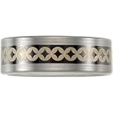 Dura Tungsten Black and Gold Diamond Pattern Comfort Fit Band 8.30mm Size 7, 7.5, 8, 8.5, 9, 9.5, 10, 10.5, 11, 11.5, 12