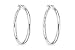 Sterling Silver Medium Faceted Perfect Hoop Earrings By Charles Garnier