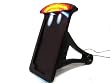 Black Harley Side Mount Vertical License Plate Bracket LED Tail Brake Light