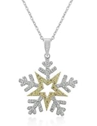 Two-Toned Snowflake Pendant