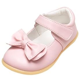 PLAYSHOES trendige Sandalen, Ballerinas mit Schleife, Lauflernschuhe, rose