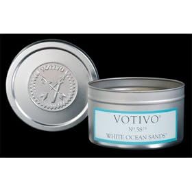 Votivo Aromatic Candle Travel Tin - White Ocean Sands