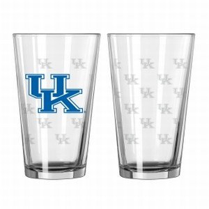 Kentucky Wildcats Satin Etch Pint Glass Set