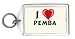 I Love Pemba Keychain