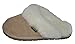 Eurow Sheepskin Women's Hardsole Scuff Slipper - Sand/White