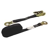1 x 6' Motorcycle Tie Down Strap (Single) with Ratchet and Snap Hooks by US Cargo Control