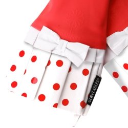 Gloveables® Red Gloves with Red Polka Dots
