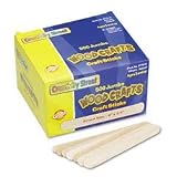 Chenille Kraft Natural Wood Craft Sticks, Jumbo Size, 6 x 3/4, Wood, Natural Wood, 500/Box (3776-01)