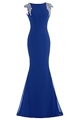 Chiffon  Bateau Neck  Ball Gown Prom Dress 