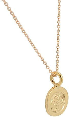 Small 'Mantra' Om Necklace in 24k Gold Vermeil on 16" Gold Filled Chain