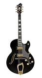 Hagstrom HJ500 Electric Jazz Guitar (Black Gloss)