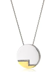 Elizabeth and James "Nile" Round White Topaz Pendant Necklace, 16-18"