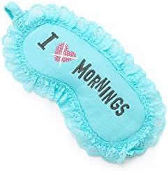 PJ LUXE Women's I Hate Mornings Eye Mask, Turquoise, One Size