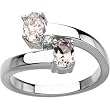 14K White Gold Morganite and Diamond Ring