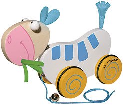 Childrens Toyshop  Toys : Pull Along Zebra