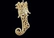 Seasons of Elegance Gold Glitter Swirled Toe Elf Stocking Christmas Ornament