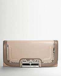 Coach Ivory Multi Kristin Spectator Leather Slim Envelope Wallet - Coach 45119CRM