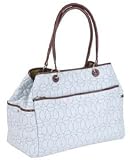 Chelsey Henry Lifestyle Tote Cloud Canvas - Walnut Polished Leather