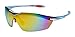 XS Sport Wrap TR90 Sunglasses UV400 Unbreakable Protection for Cycling, Ski or Golf (Silver & Orange)