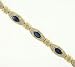 Jewelry : 14KT Yellow Gold Oval Link Bracelet Sapphire & Diamond