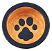 Melia Stipple with Paw Design Ceramic Dog Bowl-SMALL