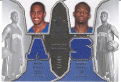 2007 SPx Authentic Arron Afflalo & Rodney Stuckey Rookie Dual Game-Worn Jersey Card