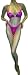 Custom Made Figure Women's Posing Suit Shattered Glass