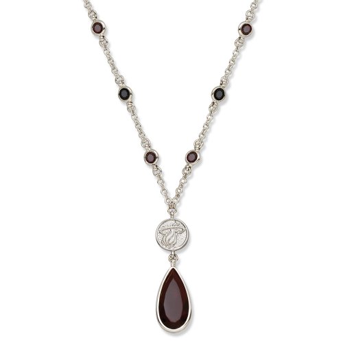 Miami Heat Crystal Logo Necklace