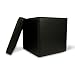 Bellagio-Italia Cube Storage Ottoman (Black)