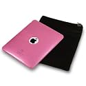APPLE IPAD 3 PC EXECUTIVE ACCESSORY PACK - PINK SPIRAL PATTERN GEL  CASE, SCREEN PROTECTOR, BLACK POUCH PART OF THE QUBITS ACCESSORIES  RANGE