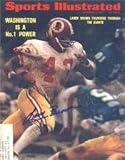 Larry Brown Autographed/Hand Signed Sports Illustrated Magazine (Washington Redskins)