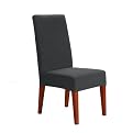 Stretch Honeycomb Dining Room Chair Slipcover - Ebony (Short)