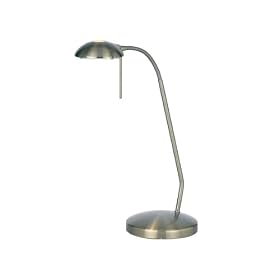 Desk Lamp In Satin Chrome. The 656 Range Has A Touch Dimmer Switch.