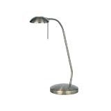 Desk Lamp In Satin Chrome. The 656 Range Has A Touch Dimmer Switch.