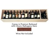 Wine Cellar Innovations Premium Redwood with Classic Mahogany Stain Vintage View Cabinet 72x15x12-in.