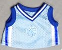 Two Tone Light Blue Basketball Jersey fits Webkinz, Shining Star & 8"-10" Make Your Own Stuffed Animals