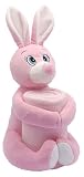 12 Plush Pink Bunny Rabbit with Soft Baby Blanket Set