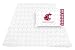 WASHINGTON STATE COUGARS OFFICIAL TEAM LOGO QUEEN SIZE JERSEY SHEET SET