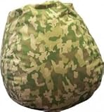 Lime Green Faux Suede Urban Camo Bean Bag Chair
