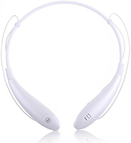 [New Version] PChero® Newly Design Bluetooth 4.0 Universal Wireless Bluetooth Stereo Headphones Neckband Style Earphone and Handfree Headset for iPhone 6 Plus, iPhone 6 5 5S 5C, iPad Air, iPad Mini, iPad 2 3 4 5, Samsung Galaxy S5 SV, Samsung Galaxy Note HTC LG Smartphones Cellphone - White